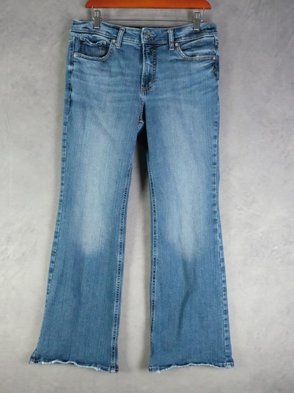 Silver Jeans Co Jeans Womens W31 L31 Blue Wanted Flare Stone Wash